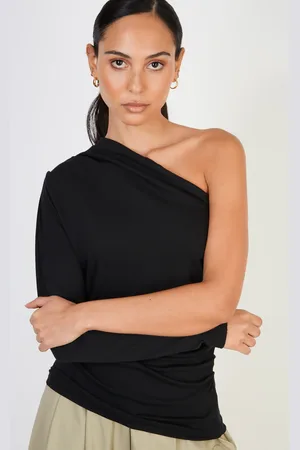 Glassworks London One Shoulder Jersey Top