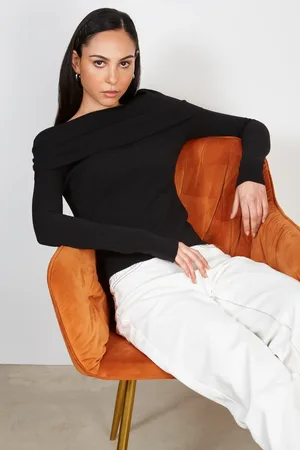 Glassworks London Knit Off Shoulder Top