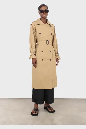 Glassworks London Dark Beige Classic Double Breasted Trench Coat