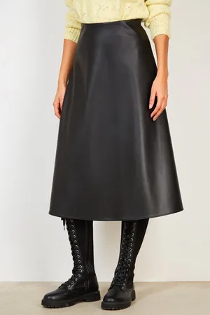 Glassworks London Vegan Leather Long Skirt