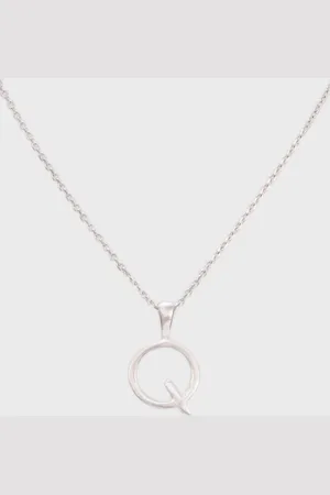 Glassworks London Charm Necklace - Name Initial Letter 