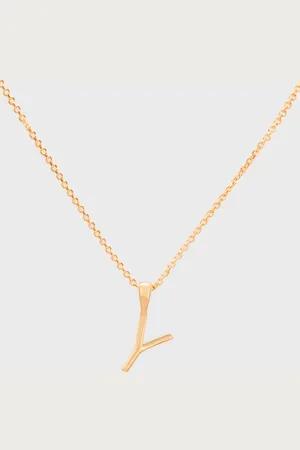 Glassworks London Charm Necklace - Name Initial Letter 