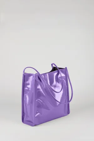 Glassworks London Lilac High Shine Pvc Tote Bag