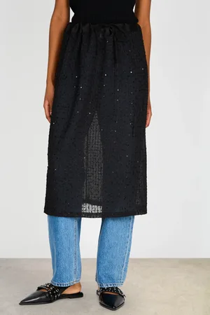 Glassworks London Semi Sheer Sequinned Mini Skirt