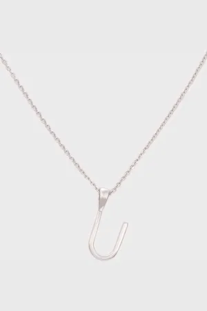 Glassworks London Charm Necklace - Name Initial Letter 