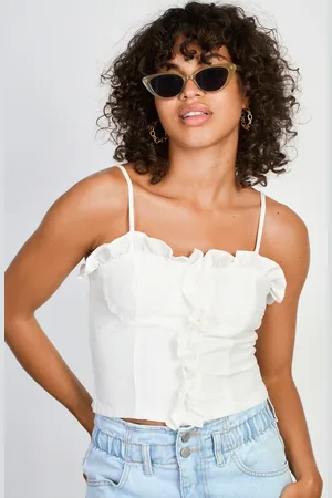 Glassworks London Ruffle Trim Bustier Top
