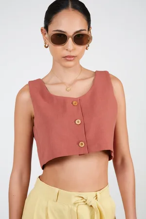 Glassworks London Rust Button Up Tank