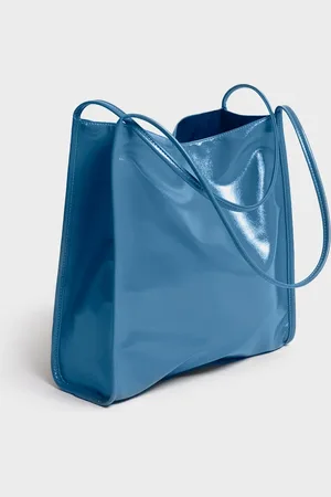 Glassworks London Grey High Shine Pvc Tote Bag