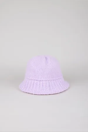 Glassworks London Knit Ribbed Trim Bucket Hat