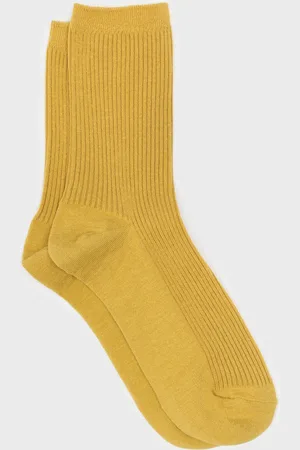 Glassworks London Mustard Classic Ribbed Socks