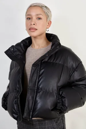 Glassworks London Vegan Leather Puffer Jacket