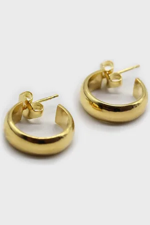 Glassworks London Thick Hoop Glossy Earrings - 15mm
