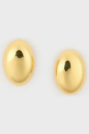 Glassworks London Oval Pendant Stud Earrings