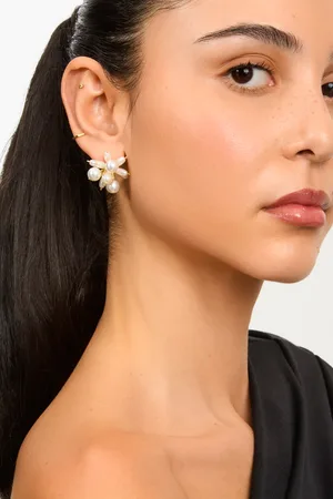 Glassworks London Pearl Cluster Earrings