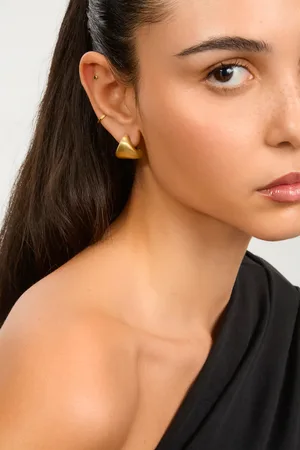 Glassworks London Triangle Stud Earrings