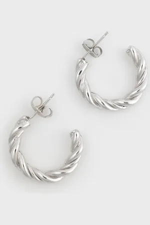 Glassworks London 20mm Twisted Hoop Earrings