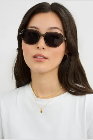 Glassworks London Tinted Geometric Aviator Sunglasses