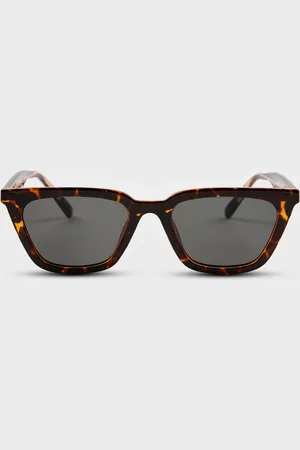 Glassworks London Tortoise Shell Angled Cat Eye Sunglasses
