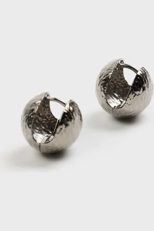 Glassworks London Black Ball Stud Earrings
