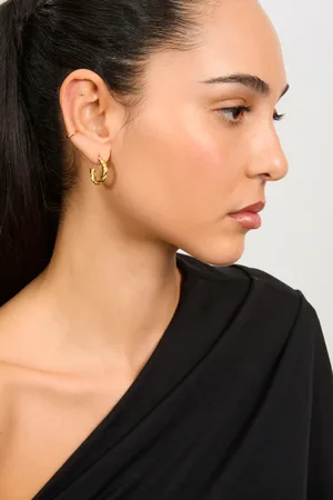 Glassworks London 20mm Twisted Hoop Earrings
