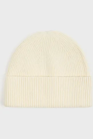 Glassworks London Wool Blend Ribbed Beanie Hat
