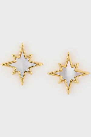 Glassworks London Opalescent Star Burst Stud Earrings