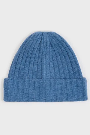 Glassworks London Baby Angora Wool Blend Large Ribbed Beanie Hat