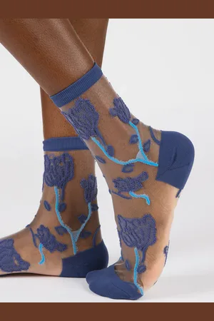 Glassworks London Sheer Bold Climbing Flower Socks