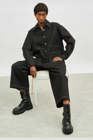 Glassworks London And White Contrast Stitch Boiler Suit