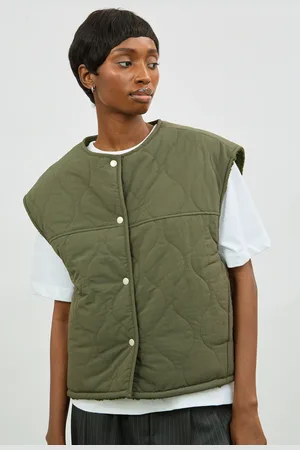 Glassworks London Charcoal Teddy Lined Quilted Gilet