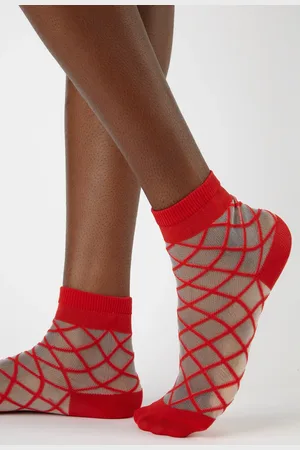 Glassworks London Sheer Criss Cross Socks