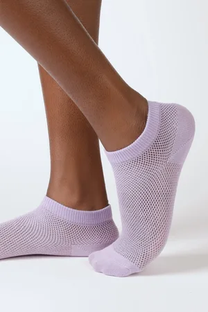 Glassworks London Lilac Mesh Ankle Socks