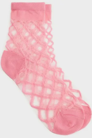 Glassworks London Sheer Criss Cross Socks