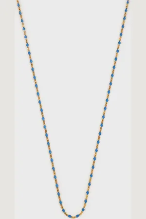 Glassworks London Gold Bead Drop Chain Necklace