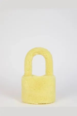 Glassworks London Shearling Bucket Bag