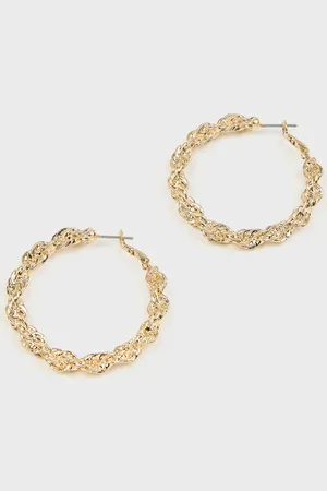 Glassworks London Large Twisted Hoop Earrings