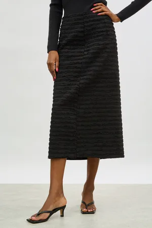 Glassworks London Textured Horizontal Ruffle Skirt
