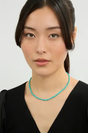 Glassworks London Aqua Beaded Necklace