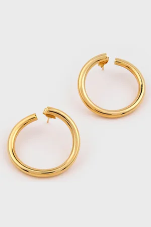 Glassworks London Thick Spiral Loop Stud Earrings