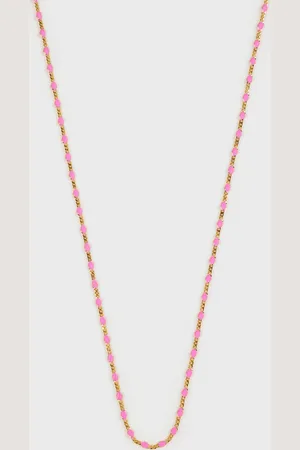 Glassworks London Gold Bead Drop Chain Necklace
