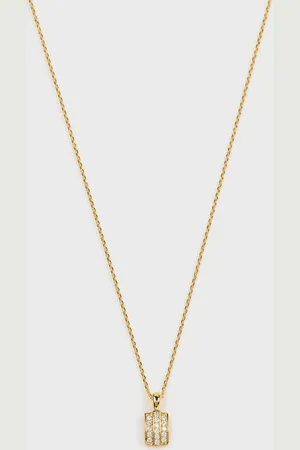 Glassworks London Triple Line Diamante Necklace