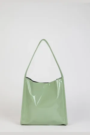 Glassworks London Sage High Shine Pvc Tote Bag
