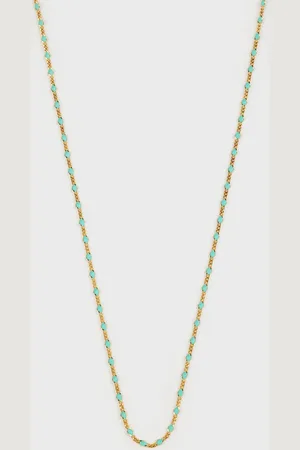 Glassworks London Gold Bead Drop Chain Necklace