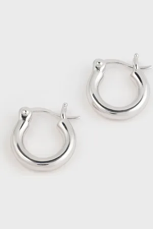 Glassworks London Hinged Huggie Hoop Earrings