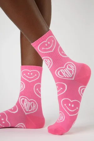 Glassworks London Bright Love Hearts Crush Socks