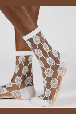 Glassworks London Sheer Geometric Circles Socks
