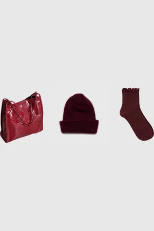 Glassworks London Red Red Wine - Burgundy Pvc Tote, Beanie And Socks