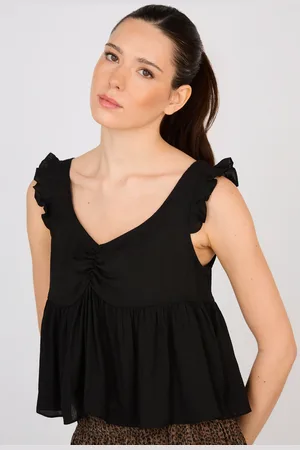 Glassworks London Ruffle Trim Tie Back Tank
