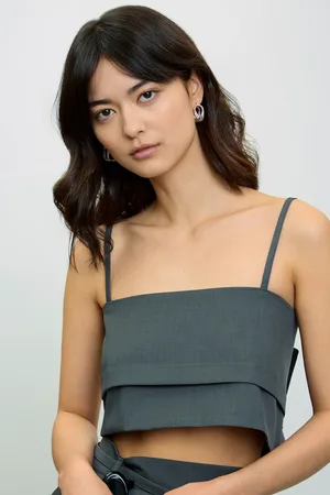 Glassworks London Charcoal Layered Tank Top