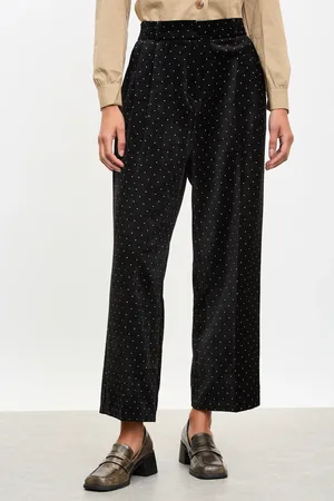 Glassworks London And White Polka Dot Flap Pocket Trousers